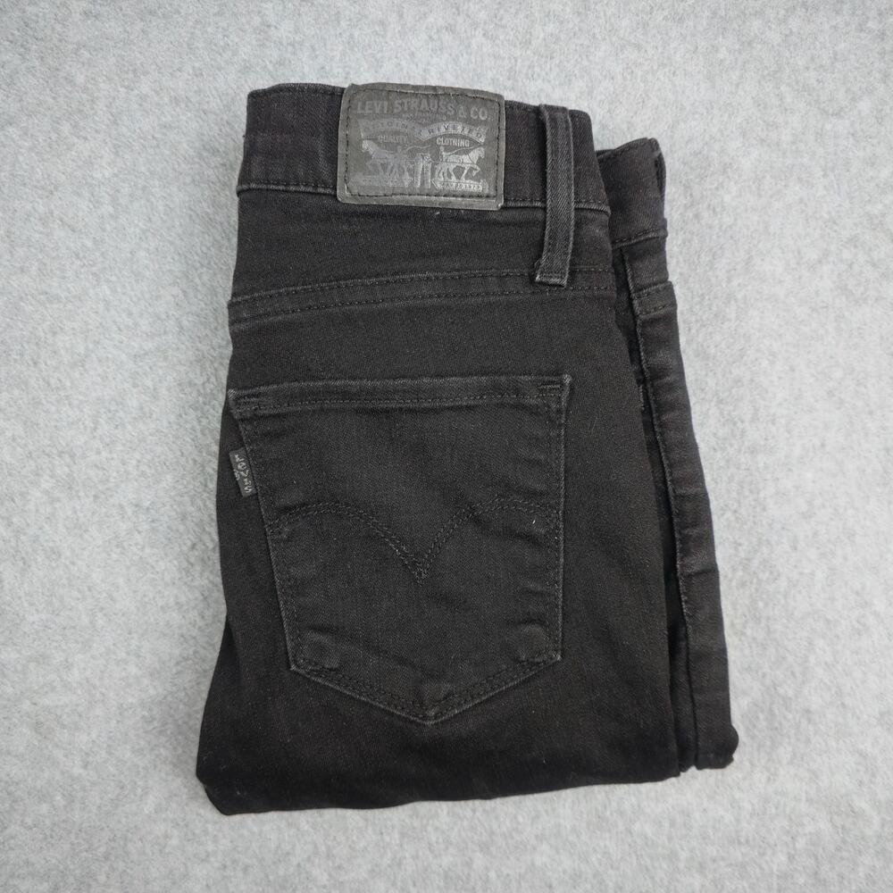 Levi's 720 Womens 25 High Rise Super Skinny Black Jeans 25x29